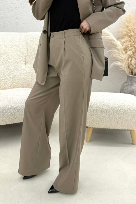 SET NJE NGJYRESH XHAKETE KLASIKE+PANTALLONA PER FEMRA NE NGJYRE BEZHE TE ERRET - 3