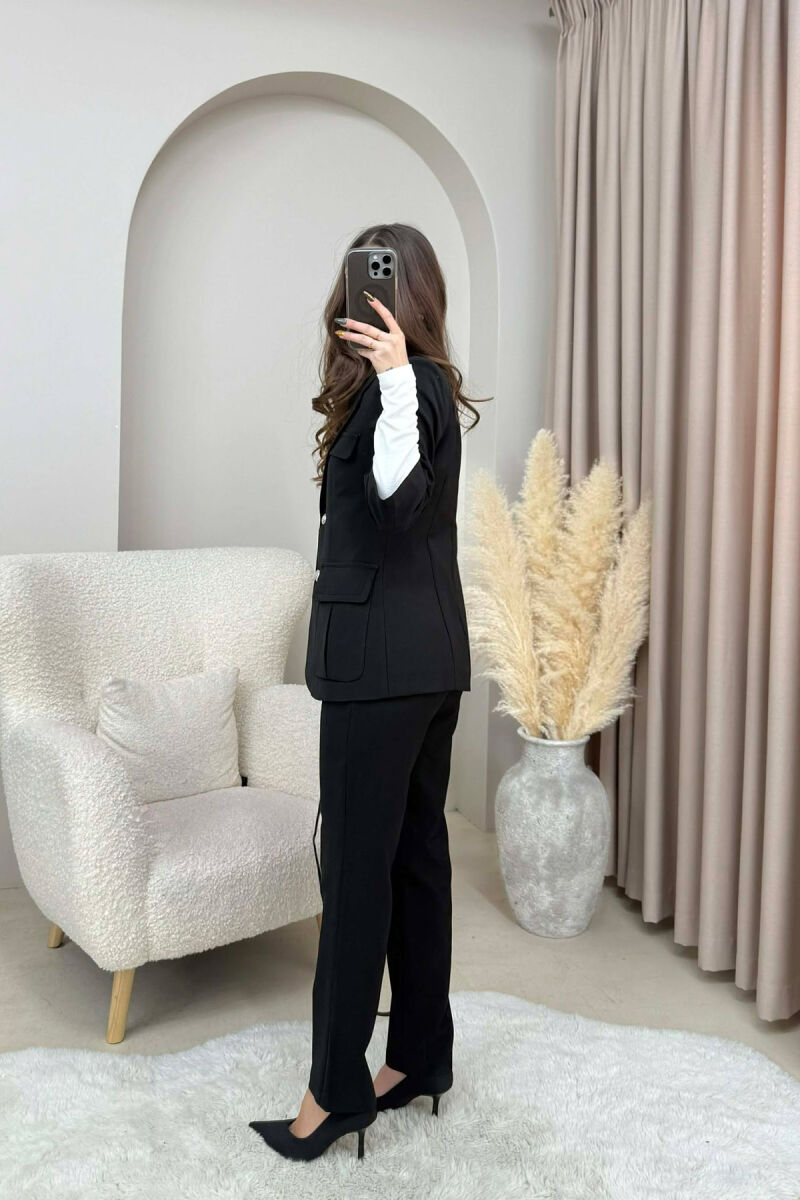 SET NJE NGJYRESH XHAKETE+PANTALLONA PER FEMRA NE NGJYRE TE ZEZE - 2