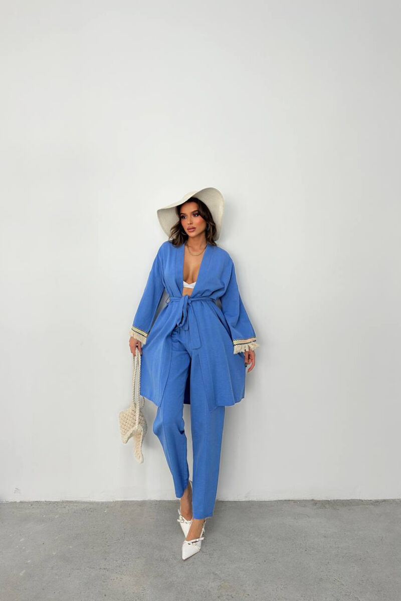 SET PELERINE+PANTALLONA PER FEMRA NE NGJYRE BLU - 1