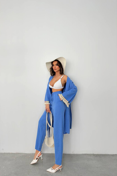 SET PELERINE+PANTALLONA PER FEMRA NE NGJYRE BLU - 3