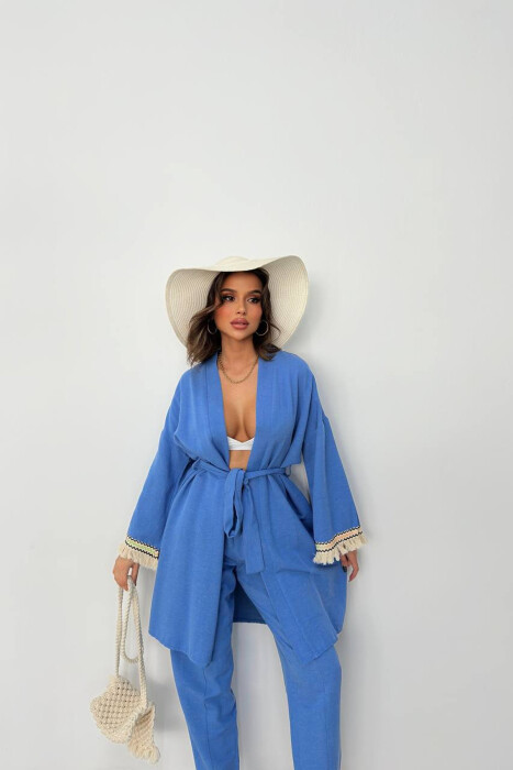 SET PELERINE+PANTALLONA PER FEMRA NE NGJYRE BLU - 5