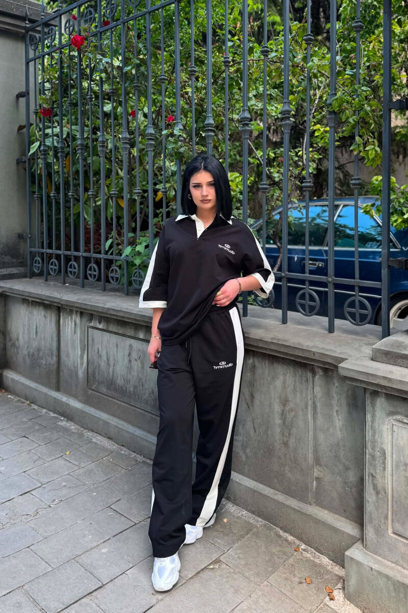 SET T-SHIRT ME JAKE POLO DHE SHKRIME + TUTA PER FEMRA NE NGJYRE TE ZEZE - 1