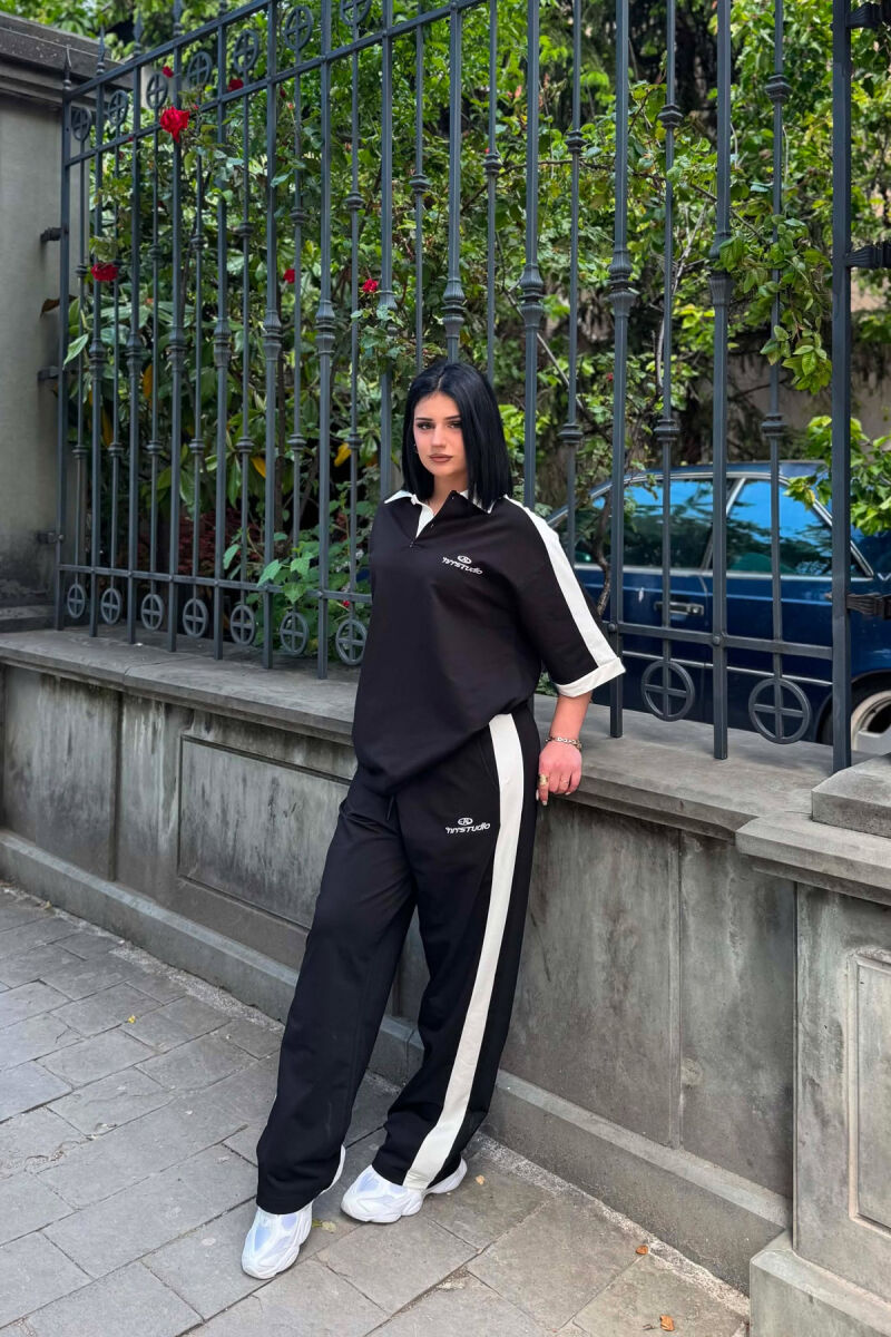 SET T-SHIRT ME JAKE POLO DHE SHKRIME + TUTA PER FEMRA NE NGJYRE TE ZEZE - 4