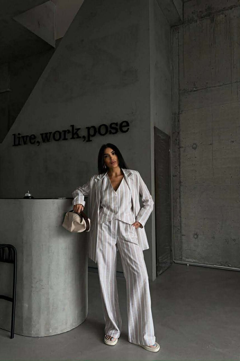 SET XHAKETE+ JELEK+PANTALLONA ME VIJA PER FEMRA NE NGJYRE BEZHE TE ZBARDHUR - 5