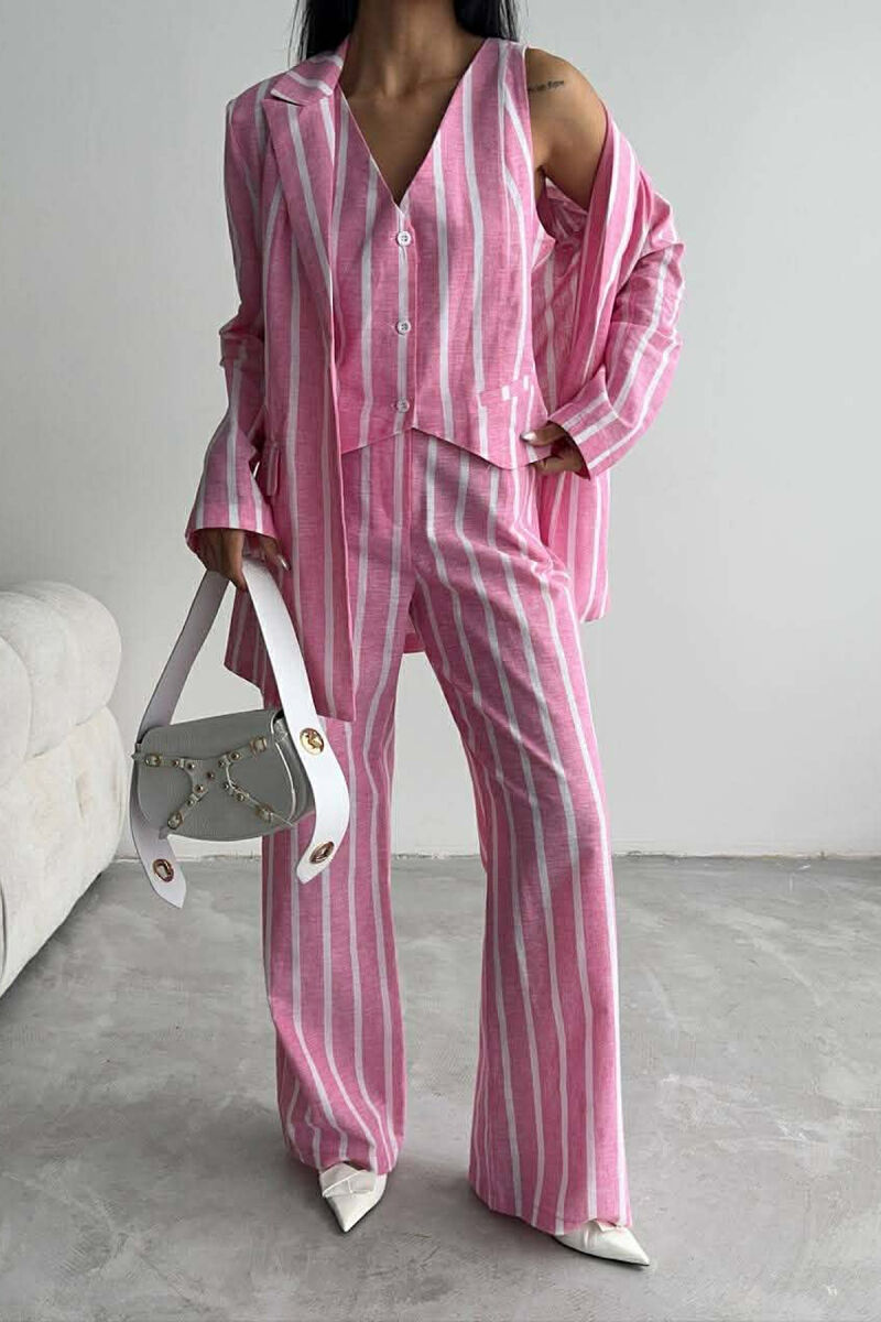 SET XHAKETE+ JELEK+PANTALLONA ME VIJA PER FEMRA NE NGJYRE ROZE - 1