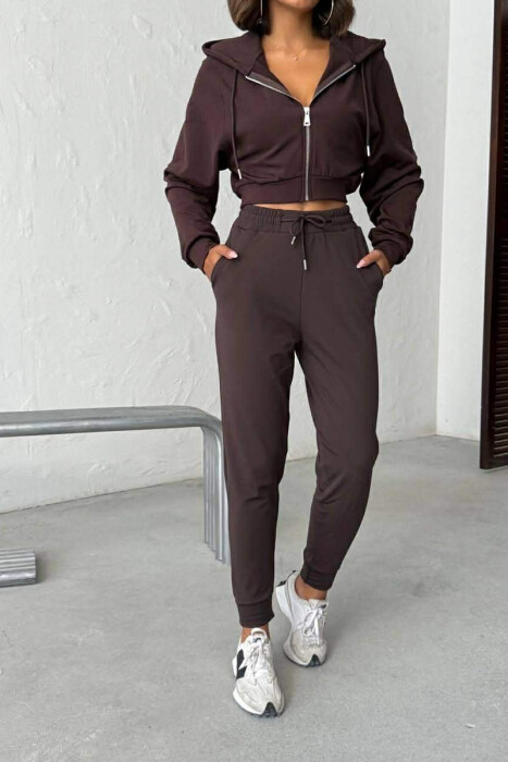 SET XHAKETE ME ZINXHIR + TUTA PER FEMRA NE NGJYRE KAFE - 4