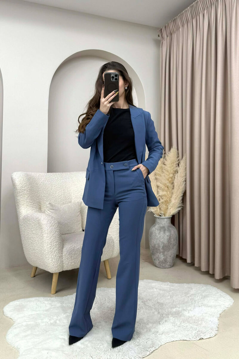 SET XHAKETE +PANTALLONA KLASIKE PER FEMRA NE NGJYRE BLU - 1