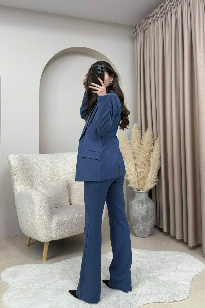 SET XHAKETE +PANTALLONA KLASIKE PER FEMRA NE NGJYRE BLU - 3