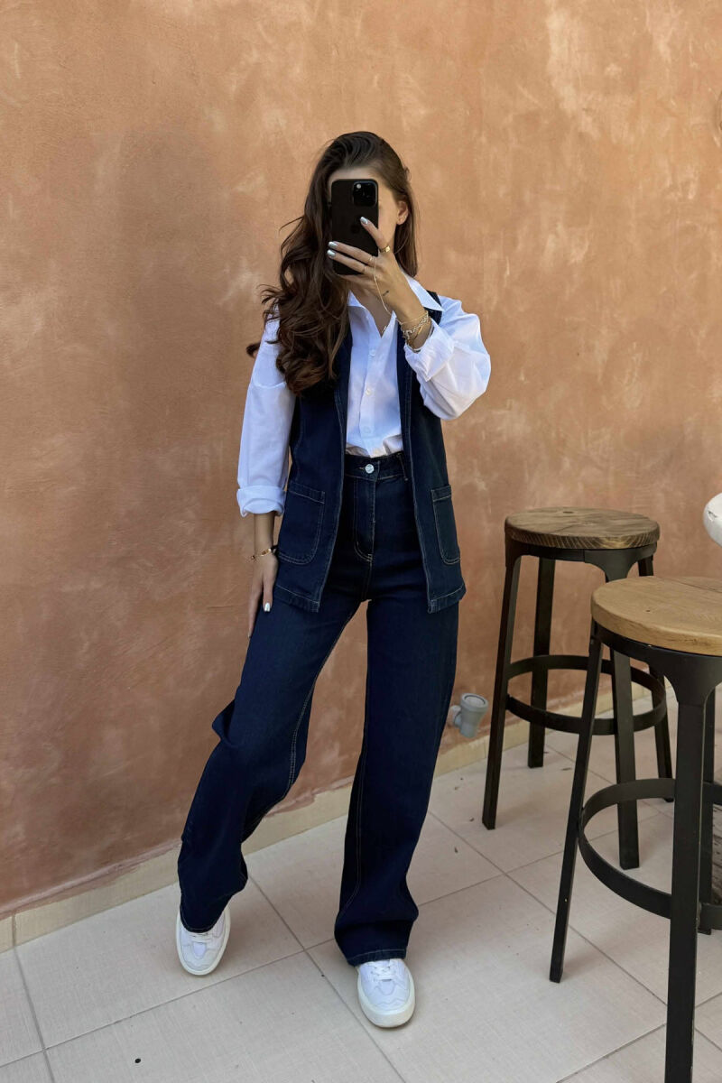 SET XHINS JELEK+PANTALLONA PËR FEMRA NË NGJYRËN BLU - 6