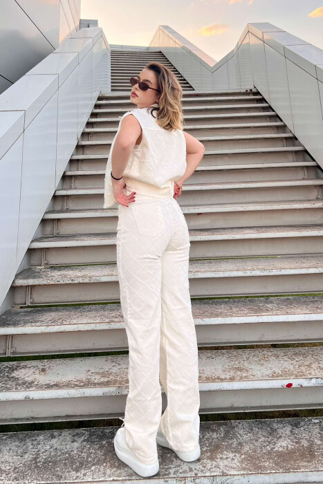 SET XHINS JELEK+XHINSE PËR FEMRA NË NGJYRËN KREM - 3