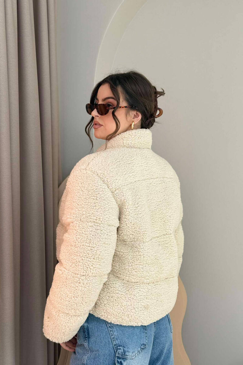 SHEEPSKIN SIMPLE WOMEN JACKET BEIGE/BEZHE - 5