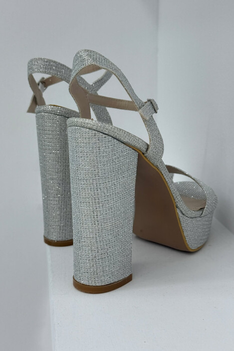 SHINNY HIGHT HEEL WOMEN SANDALS GREY/GRI - 2