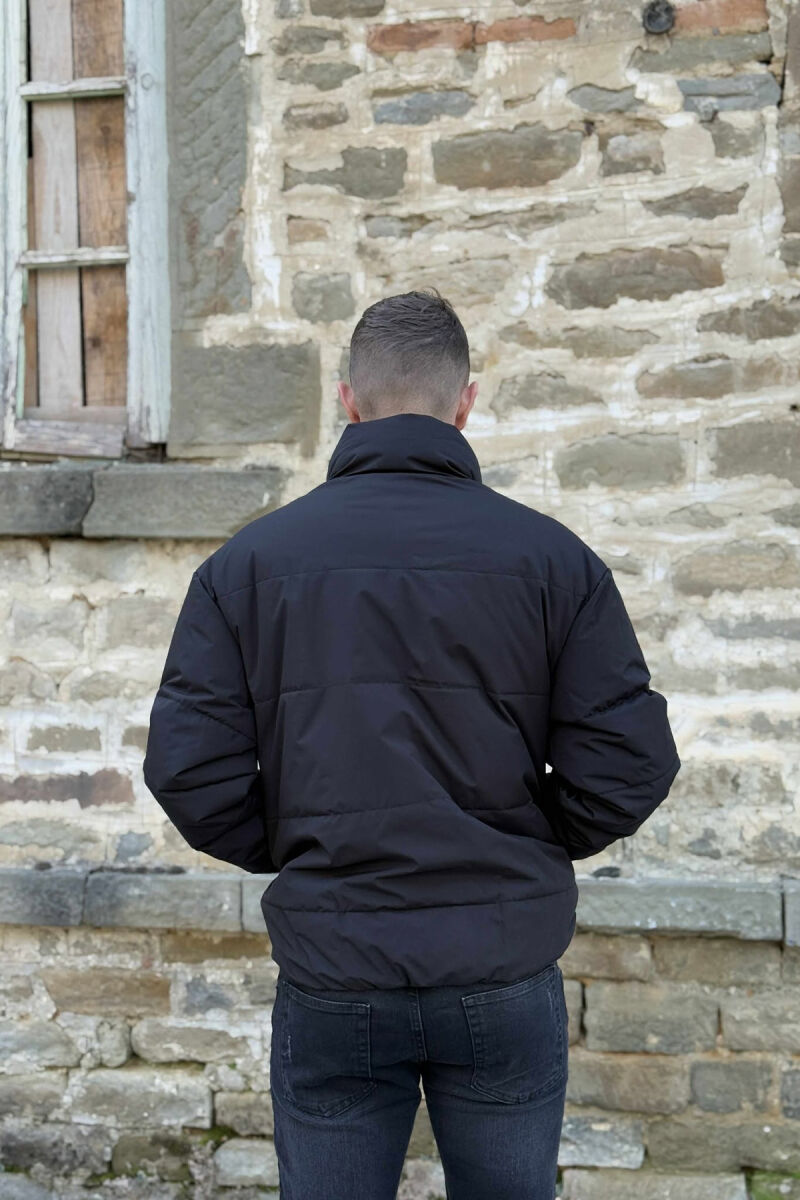 SHORT DOWN ONE COLOR MEN PUFFER JACKET BLACK/ E ZEZE - 5