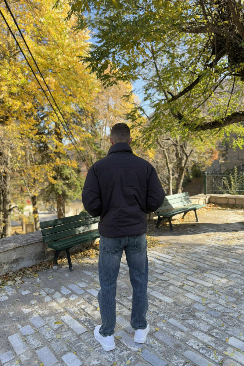 SHORT DOWN ONE COLOR MEN PUFFER JACKET DARK GREY/GEE - 3