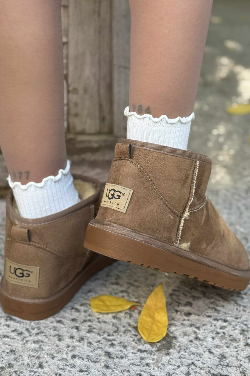 SHORT SIMPLE WOMAN UGG LIGHT BROWN/KAZB - 3