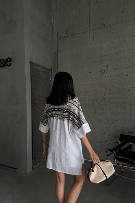 SHORT SLEEVE WOMAN SHIRT WHITE-E BARDHE - 2