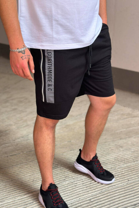 SIDE WRITTING MEN SHORTS BLACK/ E ZEZE - 1