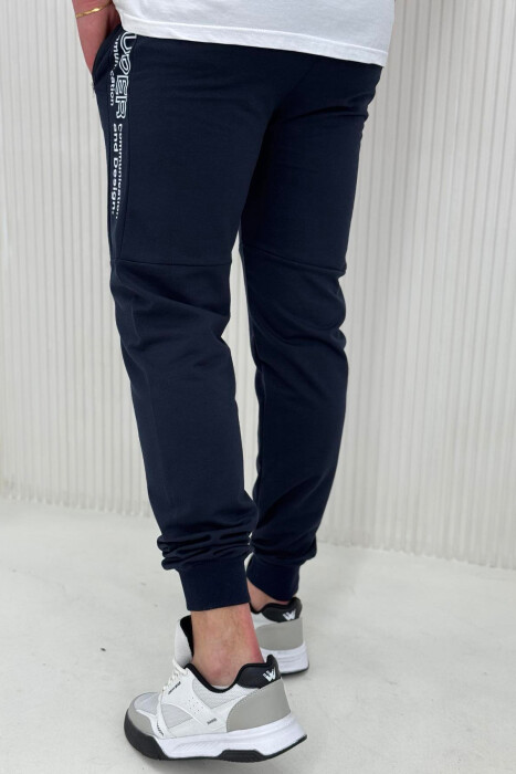 SIDE WRITTINGS SIMPLE MEN SWEATPANTS BLUE/BLU - 3