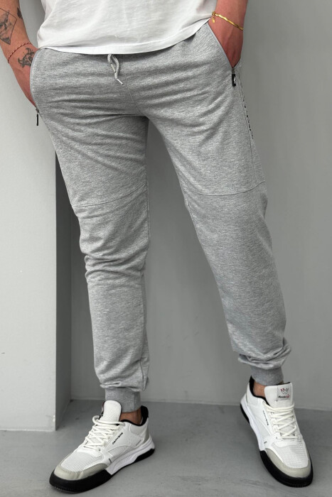 SIDE WRITTINGS SIMPLE MEN SWEATPANTS LIGHT GREY/GZ - 2