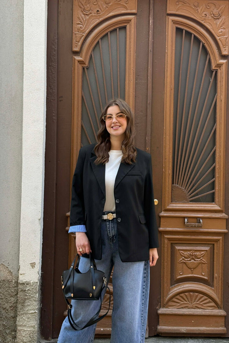 SIMPLE CLASSIC WOMEN JACKET BLACK/ E ZEZE - 3