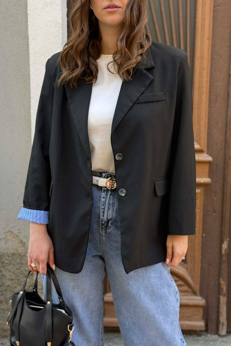 SIMPLE CLASSIC WOMEN JACKET BLACK/ E ZEZE - 4