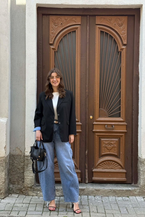 SIMPLE CLASSIC WOMEN JACKET BLACK/ E ZEZE 