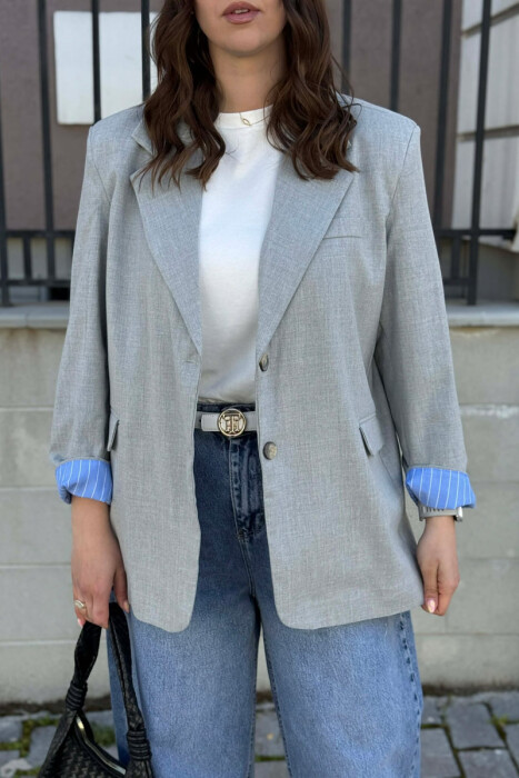 SIMPLE CLASSIC WOMEN JACKET GREY/GRI - 4