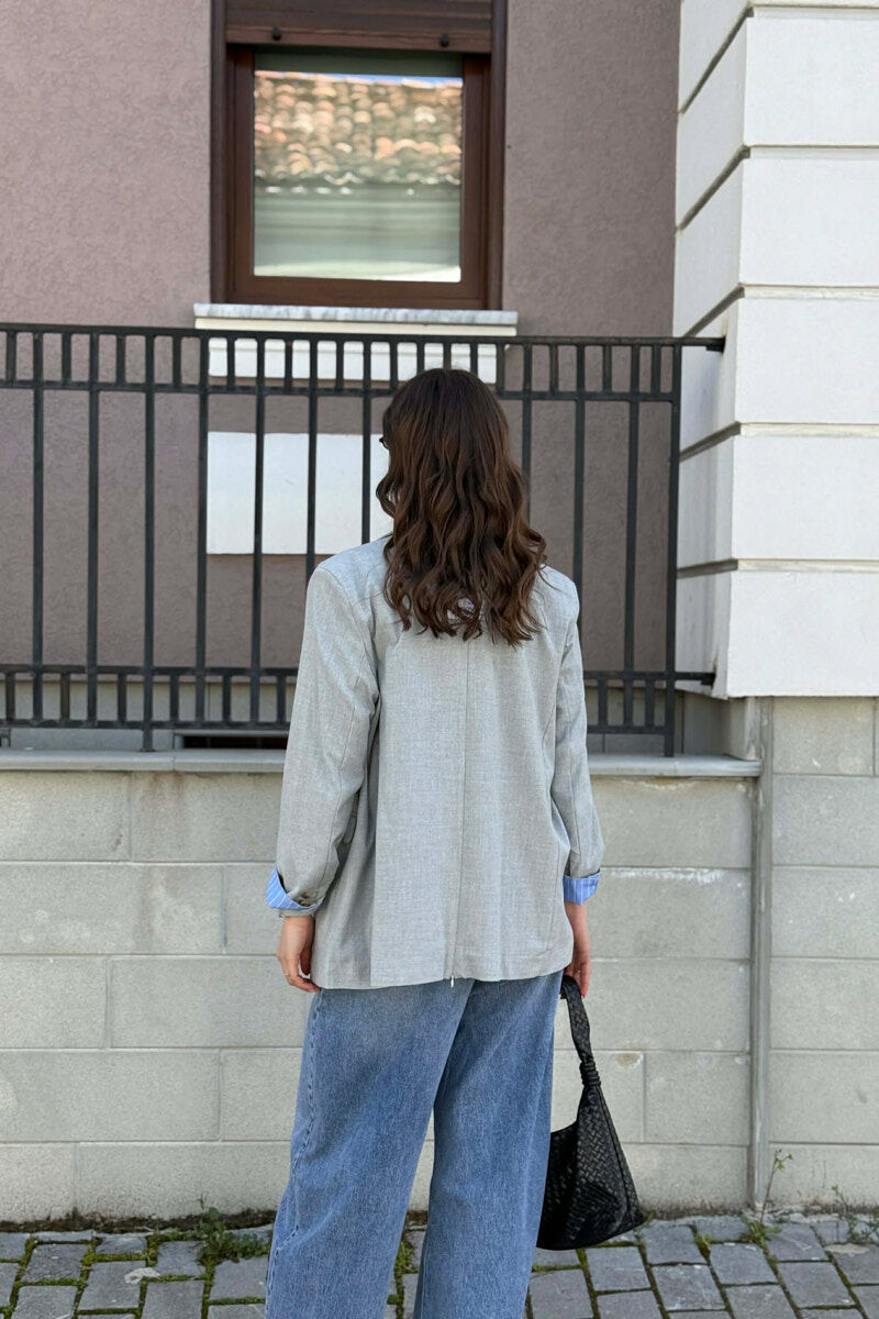 SIMPLE CLASSIC WOMEN JACKET GREY/GRI - 5