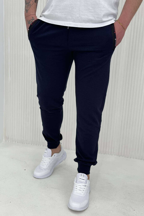 SIMPLE COTTON MEN SWEATPANTS BLUE/BLU 