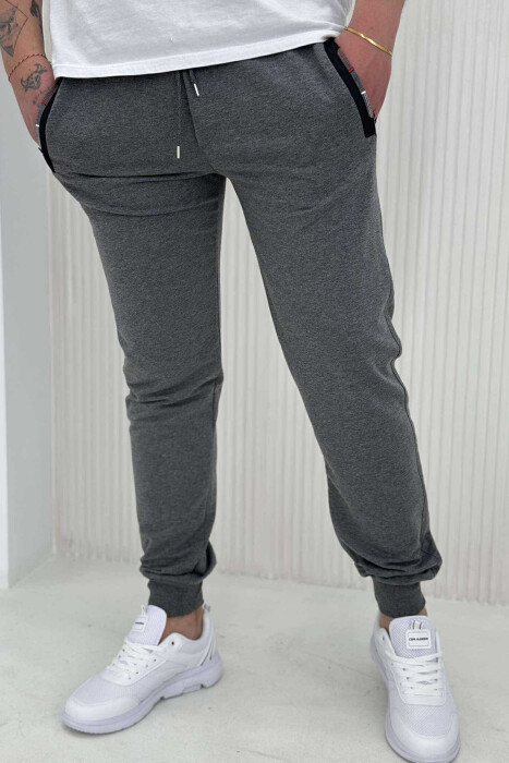 SIMPLE COTTON MEN SWEATPANTS GREY/GRI - 1
