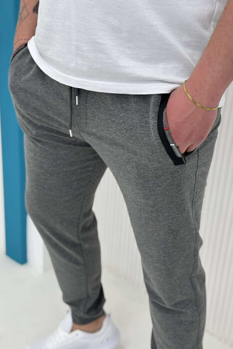 SIMPLE COTTON MEN SWEATPANTS GREY/GRI - 3