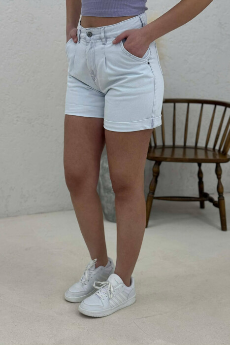 SIMPLE DENIM WOMAN SHORTS LIGHT PURPLE/LEZB - 5