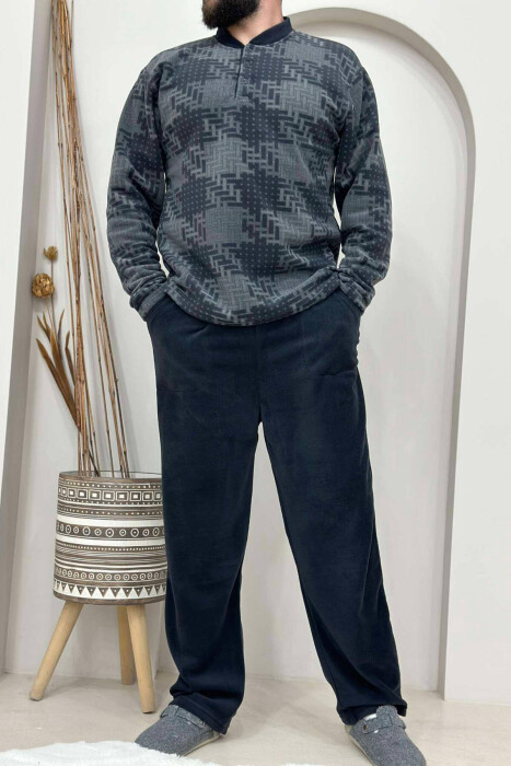 SIMPLE DESIGN MEN PYJAMAS DARK GREY/GEE - KLAUDIO FASHION