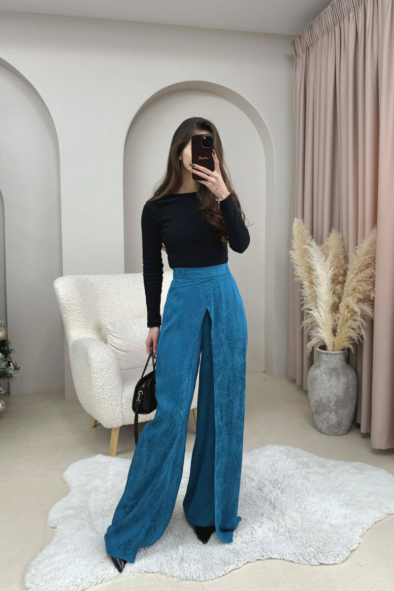 SIMPLE DESIGNED WOMEN TROUSERS BLUE STONE/GK - 2