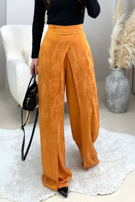 SIMPLE DESIGNED WOMEN TROUSERS MUSTARD/MUSTARDE - KLAUDIO FASHION