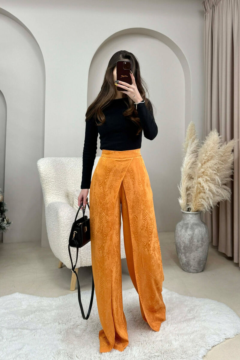 SIMPLE DESIGNED WOMEN TROUSERS MUSTARD/MUSTARDE - 3