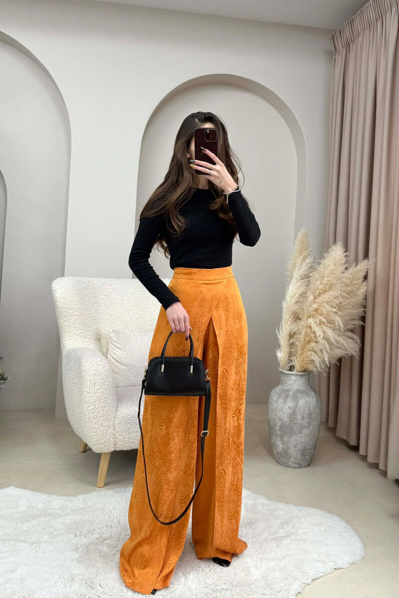 SIMPLE DESIGNED WOMEN TROUSERS MUSTARD/MUSTARDE - 2