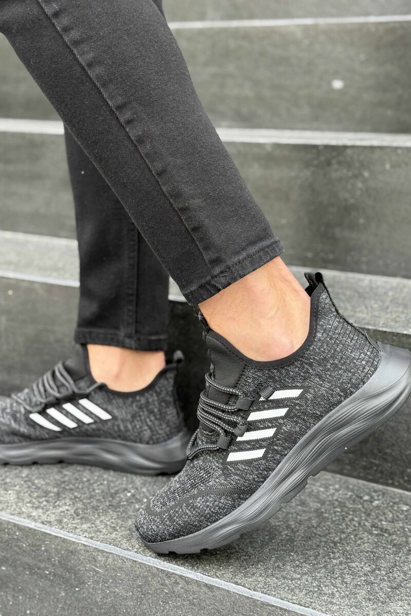 SIMPLE EVERYDAY LACING MEN SNEAKERS BLACK-GREY/ZEGR - 3