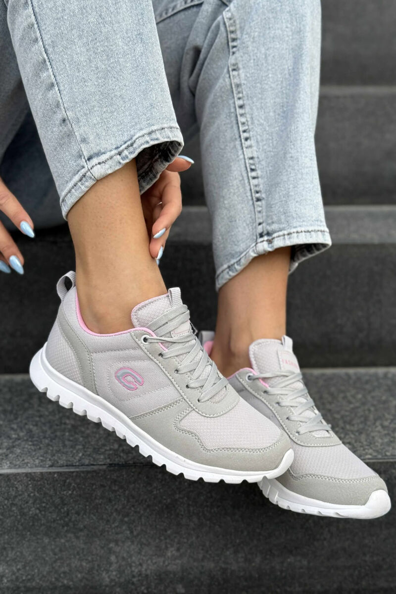 SIMPLE EVERYDAY ONE COLOR WOMEN SNEAKERS LIGHT GREY/GZ - 2