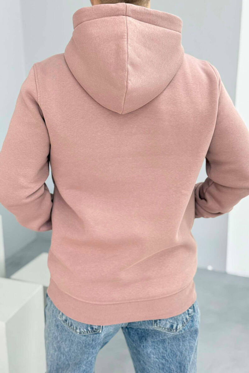 SIMPLE ONE COLOR MEN HOODIE VINEGAR/UTHULL - 4