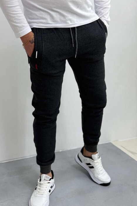 SIMPLE FLUFFY MEN SWEATPANTS DARK GREY/GEE 