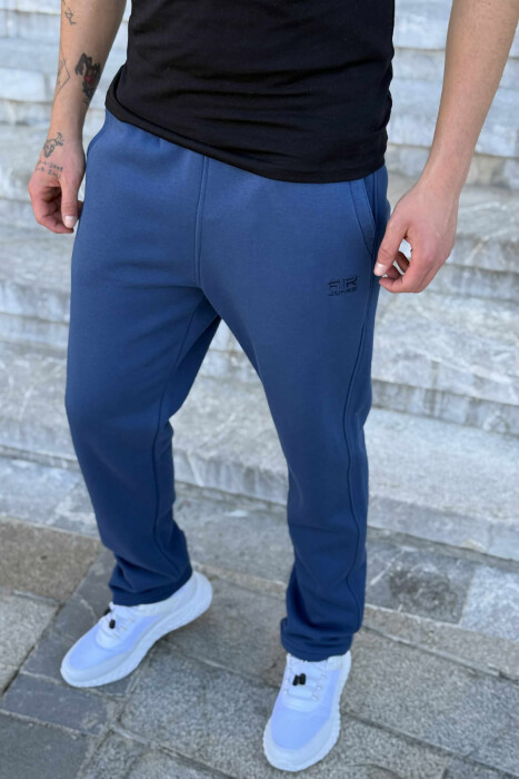 SIMPLE FLUFFY MEN SWEATPANTS ELECTRIC BLUE/BLEL - 1