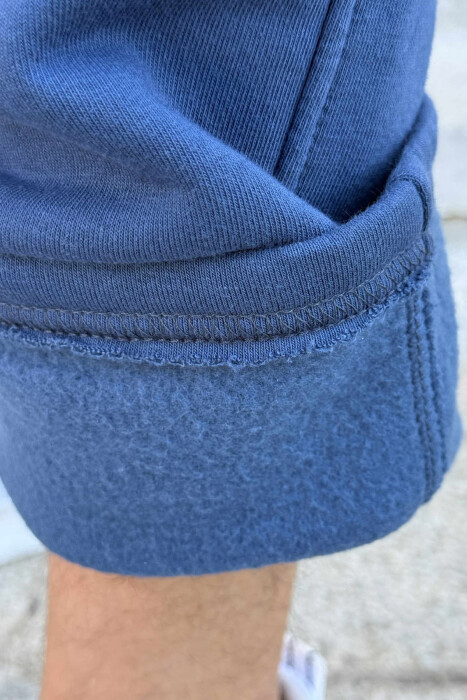 SIMPLE FLUFFY MEN SWEATPANTS ELECTRIC BLUE/BLEL - 3