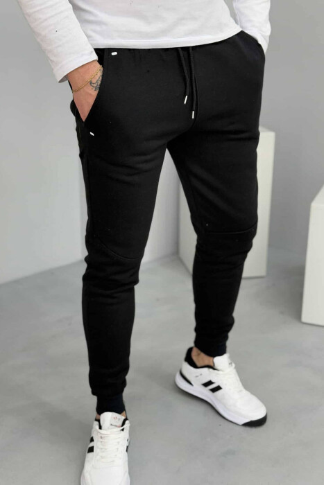 SIMPLE FLUFFY MEN SWEATPANTS BLACK/ E ZEZE - 1