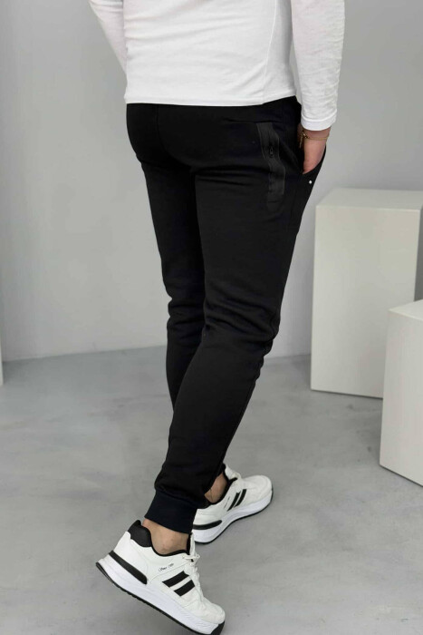 SIMPLE FLUFFY MEN SWEATPANTS BLACK/ E ZEZE - 2