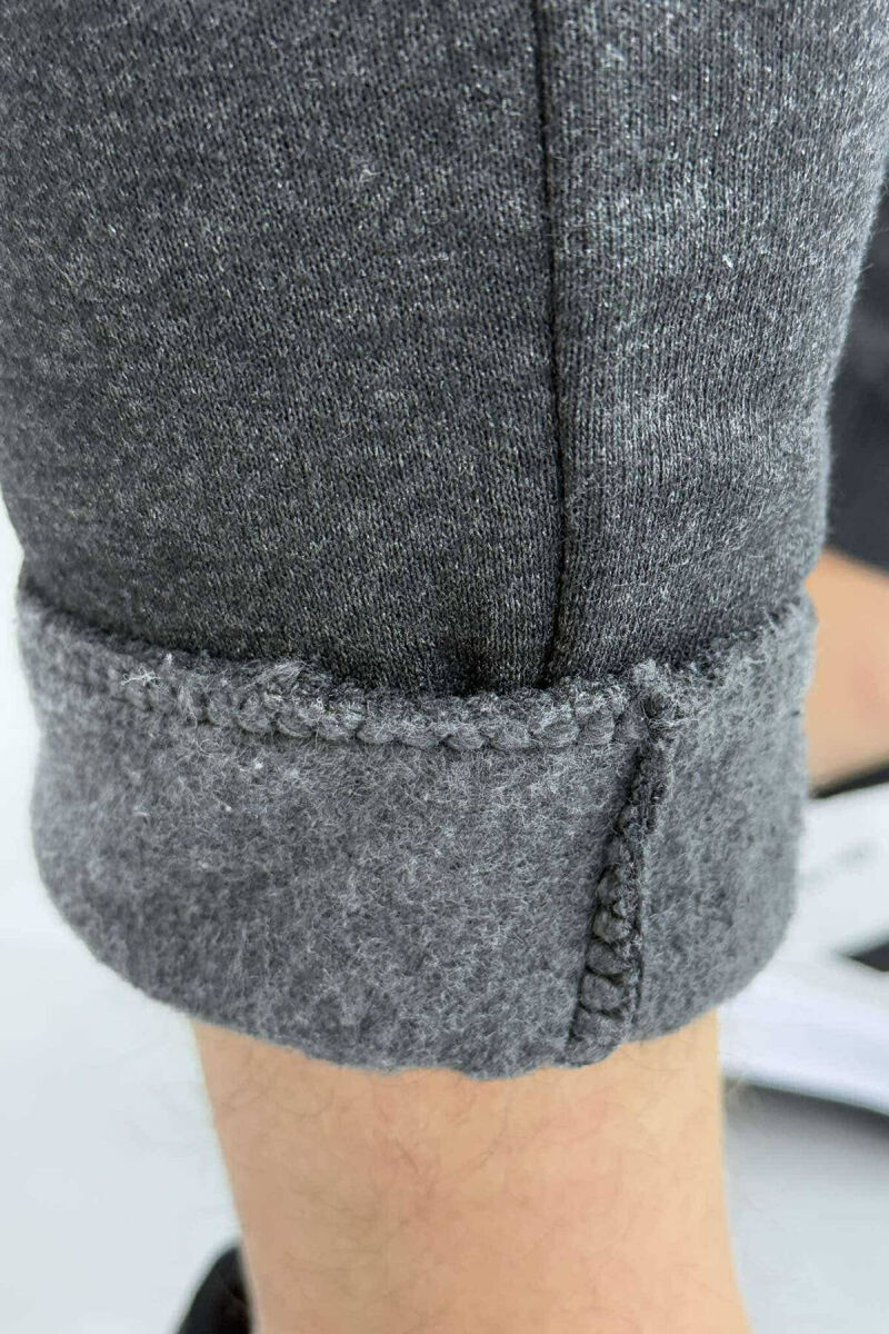 SIMPLE FLUFFY MEN SWEATPANTS DARK GREY/GEE - 2