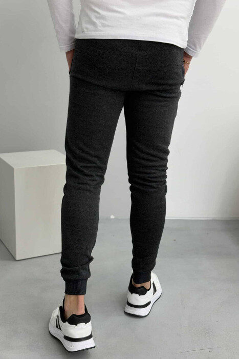 SIMPLE FLUFFY MEN SWEATPANTS DARK GREY/GEE - 5