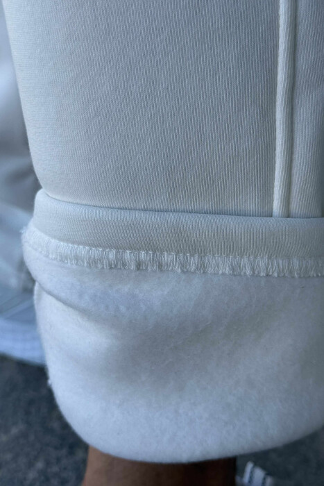SIMPLE FLUFFY MEN SWEATPANTS WHITE-E BARDHE - 4