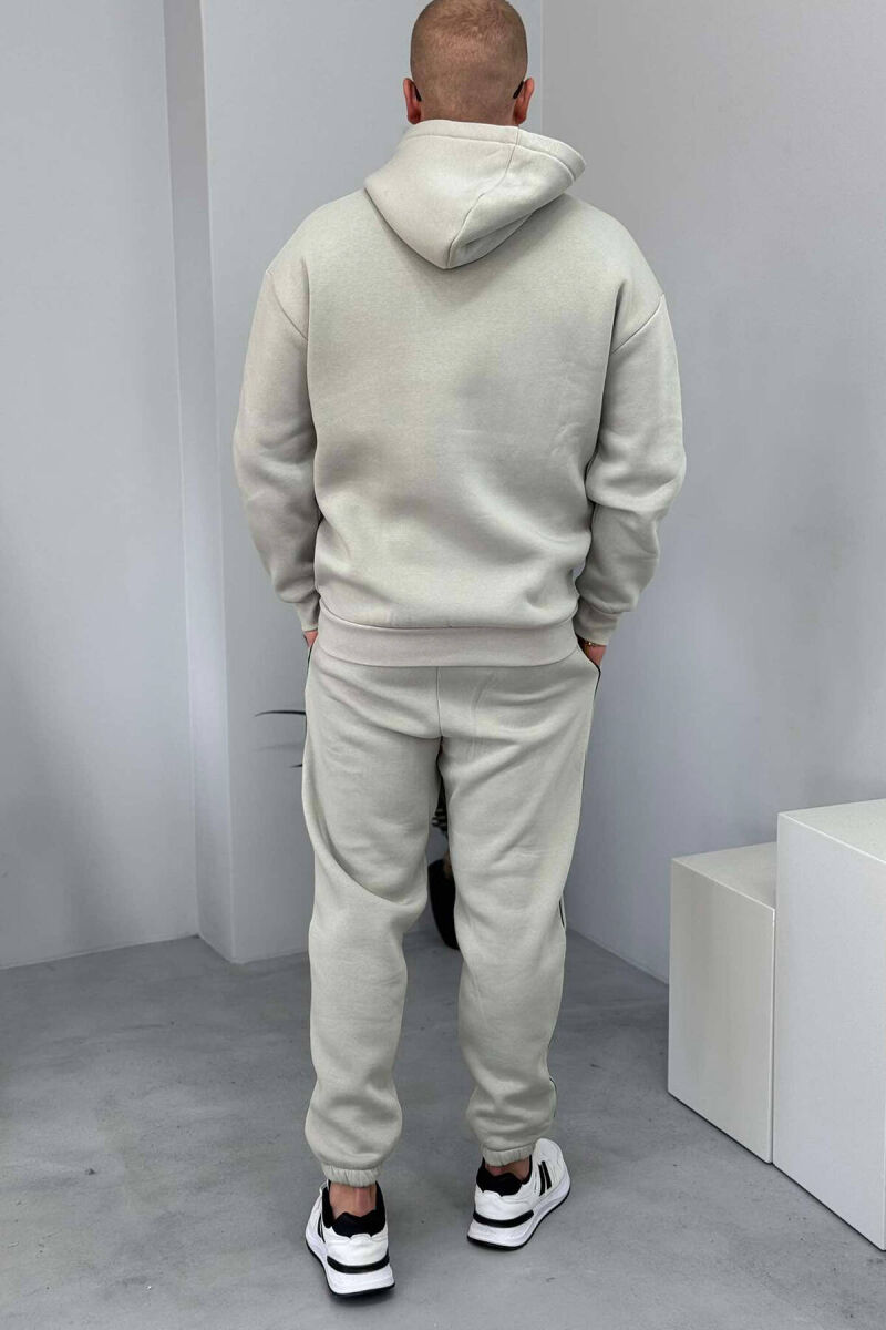 SIMPLE HOODED MEN FLUFFY SET LIGHT GREY/GZ - 5