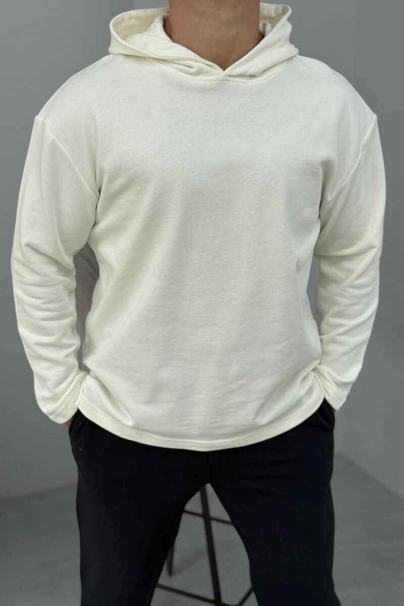 SIMPLE HOODIE+SWEATPANTS MEN SET WHITE-BLUE/BABL - 2
